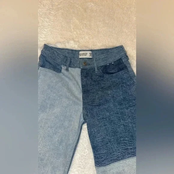 Abercrombie & Fitch Abercrombie kids/girls/youth jeans high rise straight 13/14L - Picture 4 of 6
